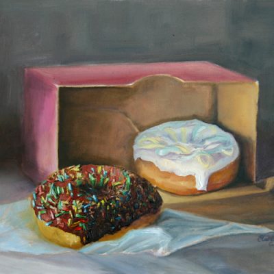 Donut Sprinkles - oil on gessoed board; 9 x 12 inches; ©2009